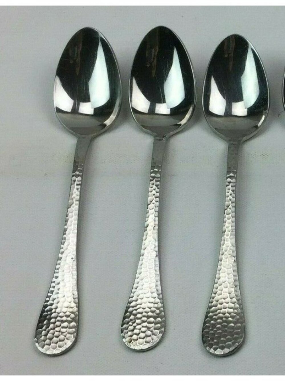 Set 3 Table Spoons Wallace Brooklyn Hammered 18/10 Stainless
